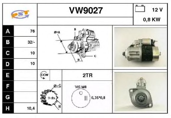 Startmotor VW9027