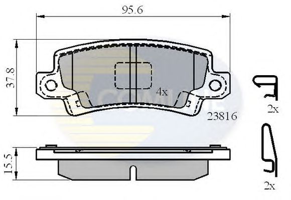 Комплект тормозных колодок, дисковый тормоз CBP3942