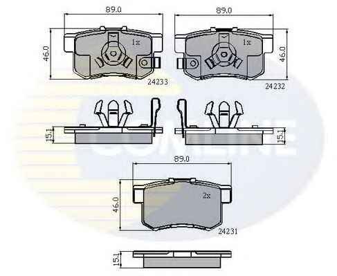 Комплект тормозных колодок, дисковый тормоз CBP31736