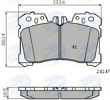 Комплект тормозных колодок, дисковый тормоз CBP01733