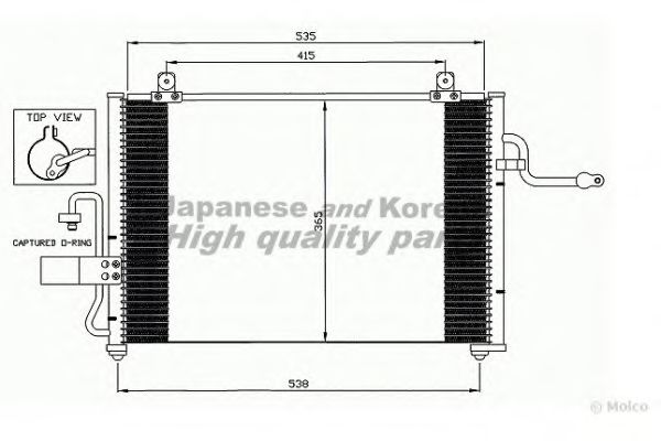 Condenser, air conditioning J033-15