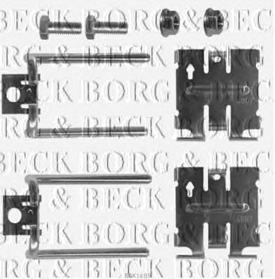 Accessory Kit, disc brake pads BBK1185