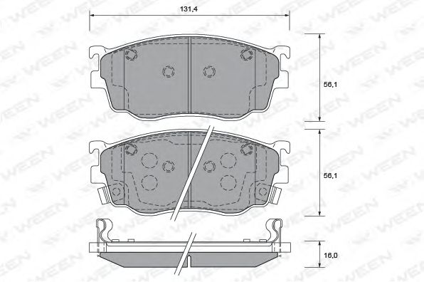 Комплект тормозных колодок, дисковый тормоз 151-2230