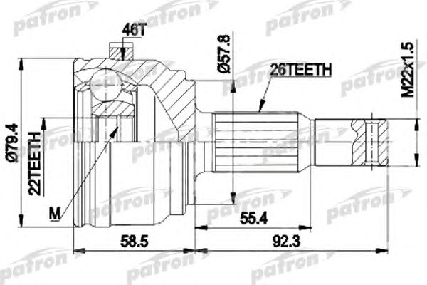 Joint Kit, drive shaft PCV9117A