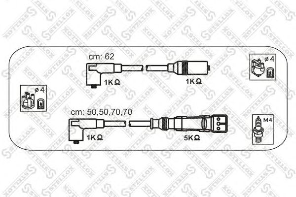 Комплект проводов зажигания 10-38455-SX