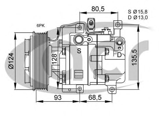 Compressor, airconditioning 134630