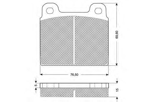 Комплект тормозных колодок, дисковый тормоз PF1018