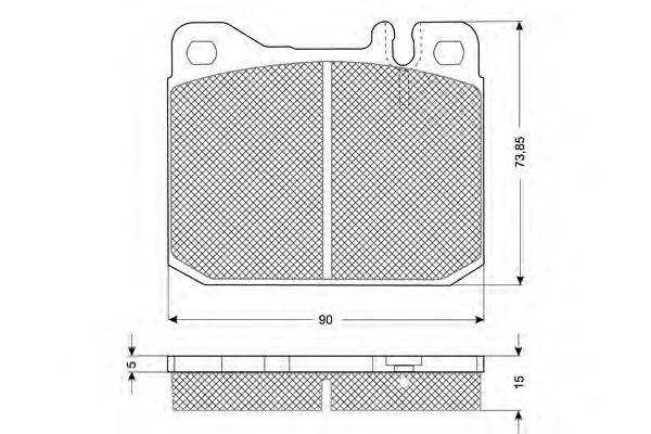 Комплект тормозных колодок, дисковый тормоз PF1022