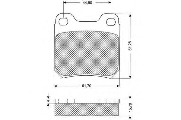 Комплект тормозных колодок, дисковый тормоз PF1160