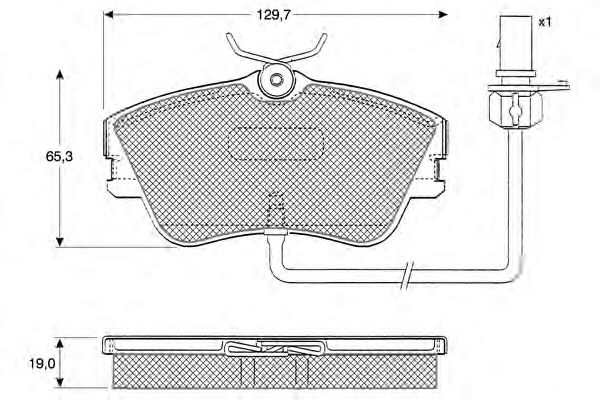 Комплект тормозных колодок, дисковый тормоз PF11821