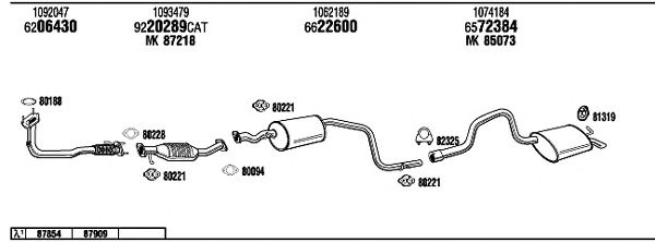 Sistema de gases de escape FO60076