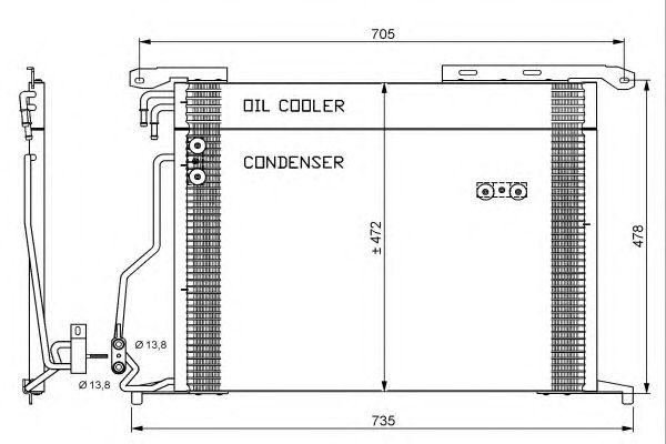 Condensador, ar condicionado 35578
