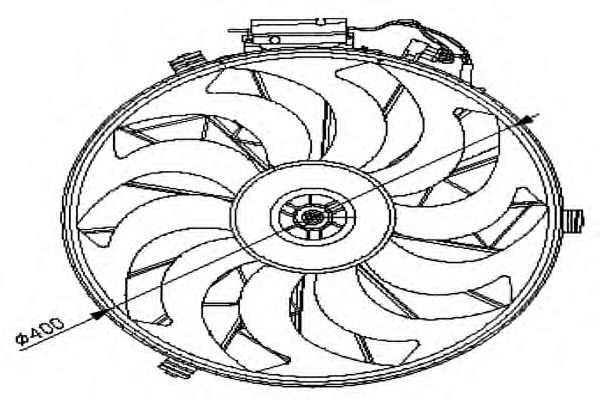 Вентилятор, охлаждение двигателя 47028