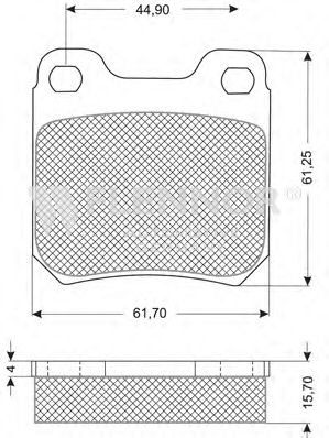 Комплект тормозных колодок, дисковый тормоз FB210165
