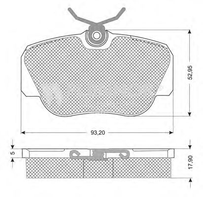 Комплект тормозных колодок, дисковый тормоз FB210172