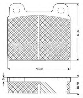 Комплект тормозных колодок, дисковый тормоз FB210196