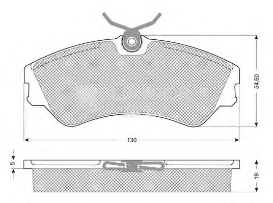 Комплект тормозных колодок, дисковый тормоз FB210469