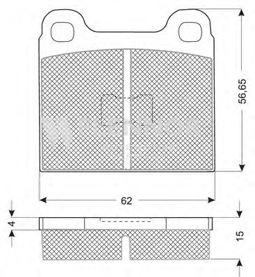 Комплект тормозных колодок, дисковый тормоз FB210912