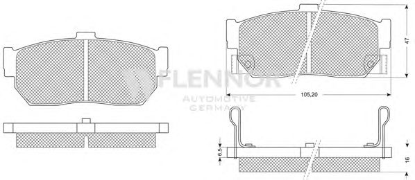 Комплект тормозных колодок, дисковый тормоз FB211228