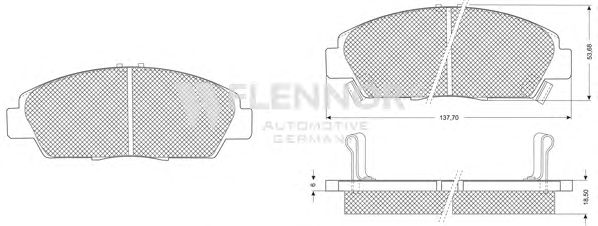 Комплект тормозных колодок, дисковый тормоз FB211259