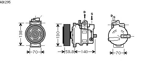 Kompressori, ilmastointilaite AIK295