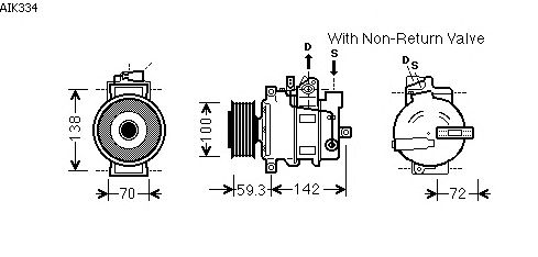 Kompressori, ilmastointilaite AIK334