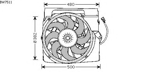 Ventilateur, refroidissement du moteur BW7511