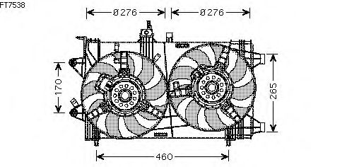 Ventilador, refrigeración del motor FT7538