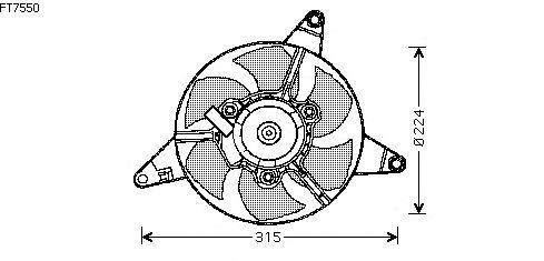 Ventilateur, refroidissement du moteur FT7550