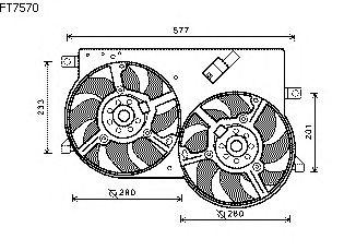 Ventilateur, refroidissement du moteur FT7570
