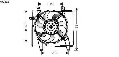 Ventilador, refrigeración del motor HY7512