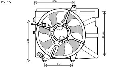 Ventilator, motorkøling HY7525