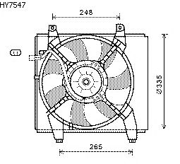 Ventilador, refrigeración del motor HY7547