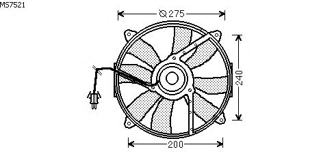Ventilador, refrigeração do motor MS7521