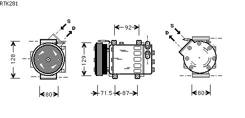 Compressor, ar condicionado RTK281