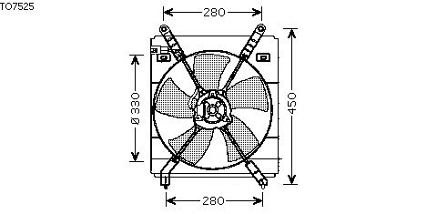 Fan, radiator TO7525