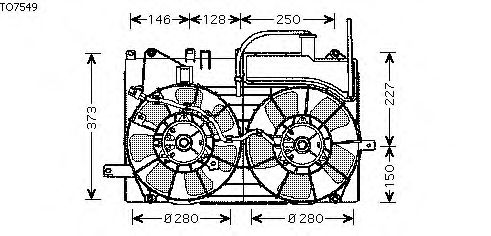 Вентилятор, охлаждение двигателя TO7549