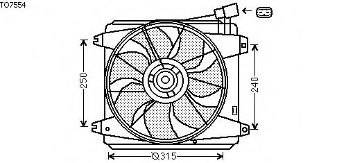 Ventilateur, refroidissement du moteur TO7554