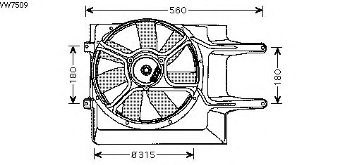 Ventilador, refrigeração do motor VW7509