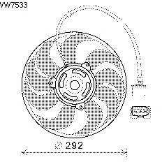Вентилятор, охлаждение двигателя VW7533