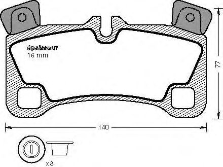 Brake Pad Set, disc brake 992