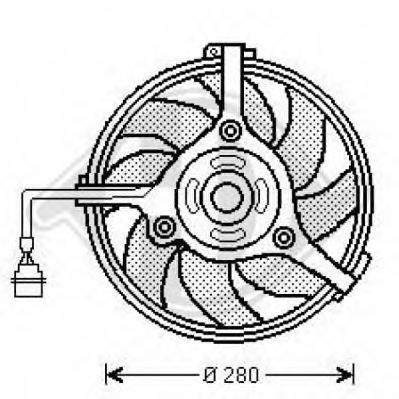 Вентилятор, охлаждение двигателя 1025001