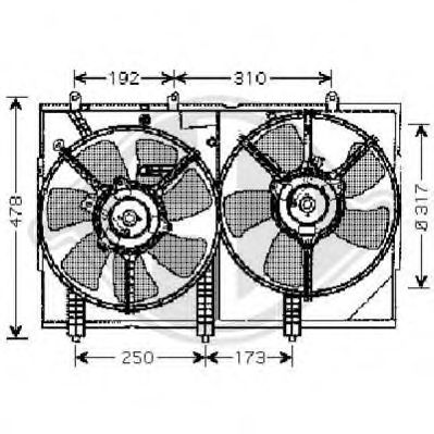 Ventilador, refrigeração do motor 5846801