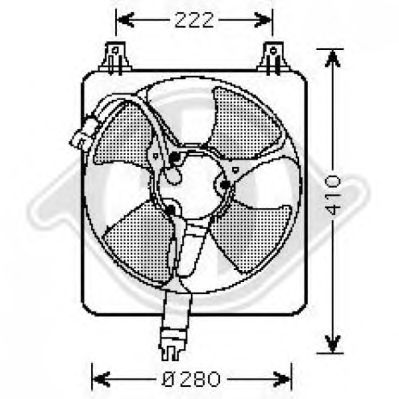 Ventilador, condensador do ar condicionado 8521651
