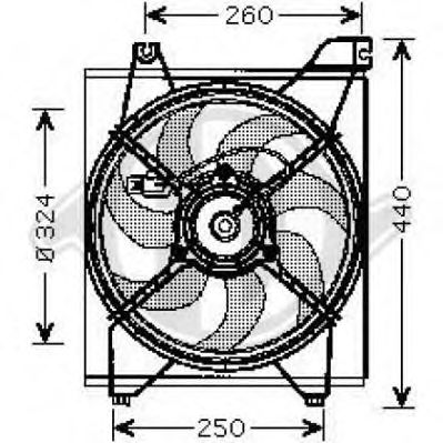 Fan, radiator 8654108