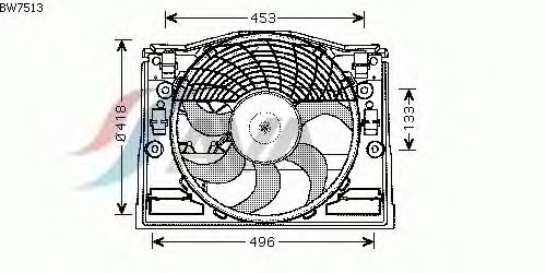 Ventilateur, condenseur de climatisation BW7513