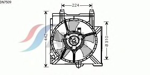 Ventilador, refrigeração do motor DN7509