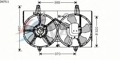 Fan, motor sogutmasi DN7511