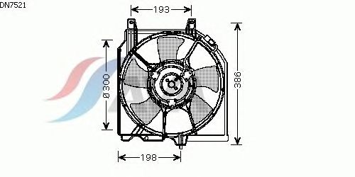 Вентилятор, охлаждение двигателя DN7521