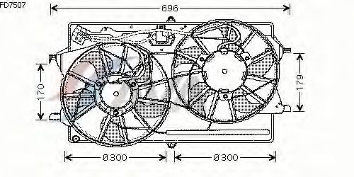 Ventilateur, refroidissement du moteur FD7507